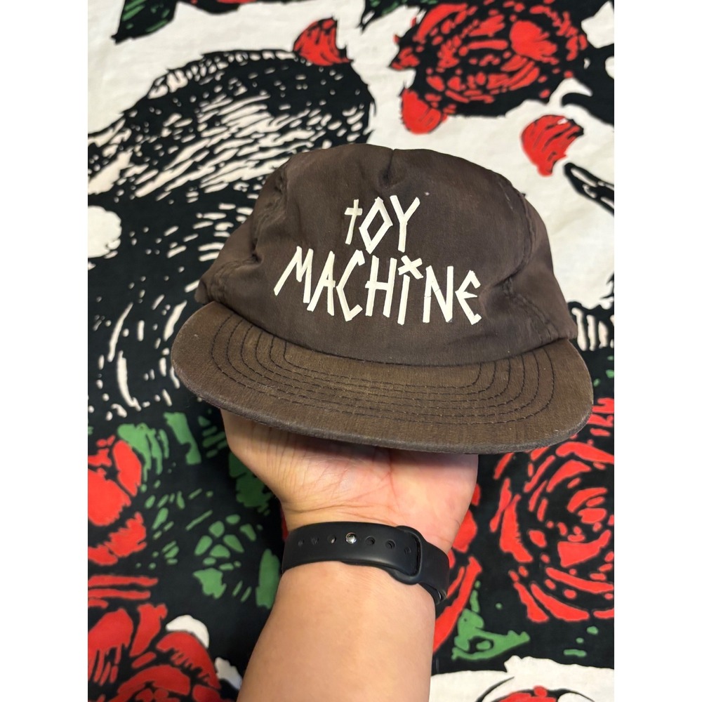 Toy Machine Skateboards Logo Hat Brown Adjustable Strapback Skate Cap Mens